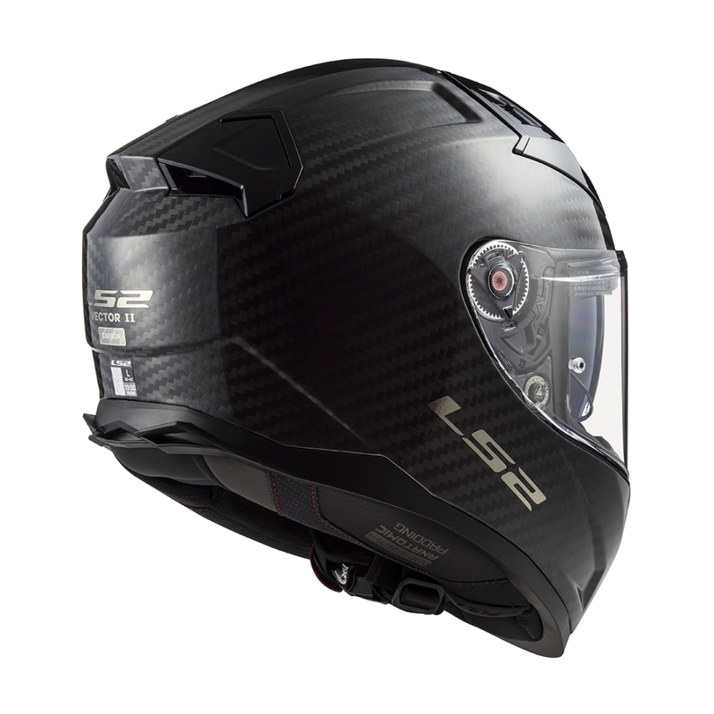 LS2 FF811 Vector II Carbon integralinis motociklininko šalmas matinės juodos spalvos