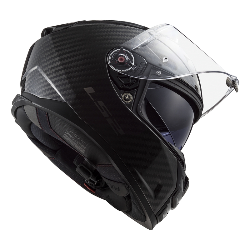 LS2 FF811 Vector II Carbon integralinis motociklininko šalmas matinės juodos spalvos