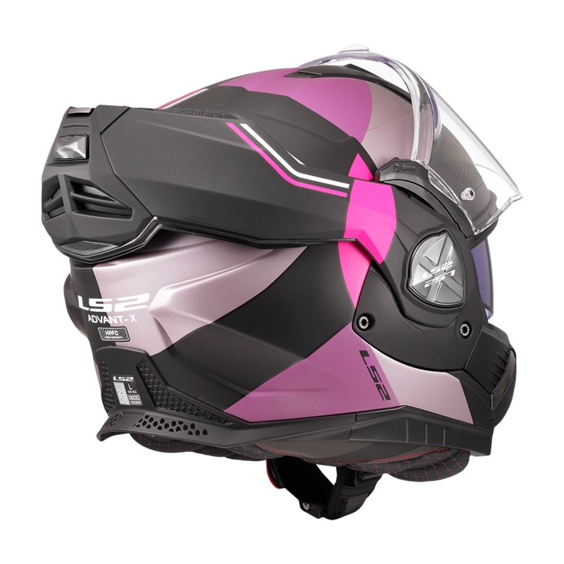 LS2 FF901 Advant X Ultra pilkai violetinis motociklininko šalmas