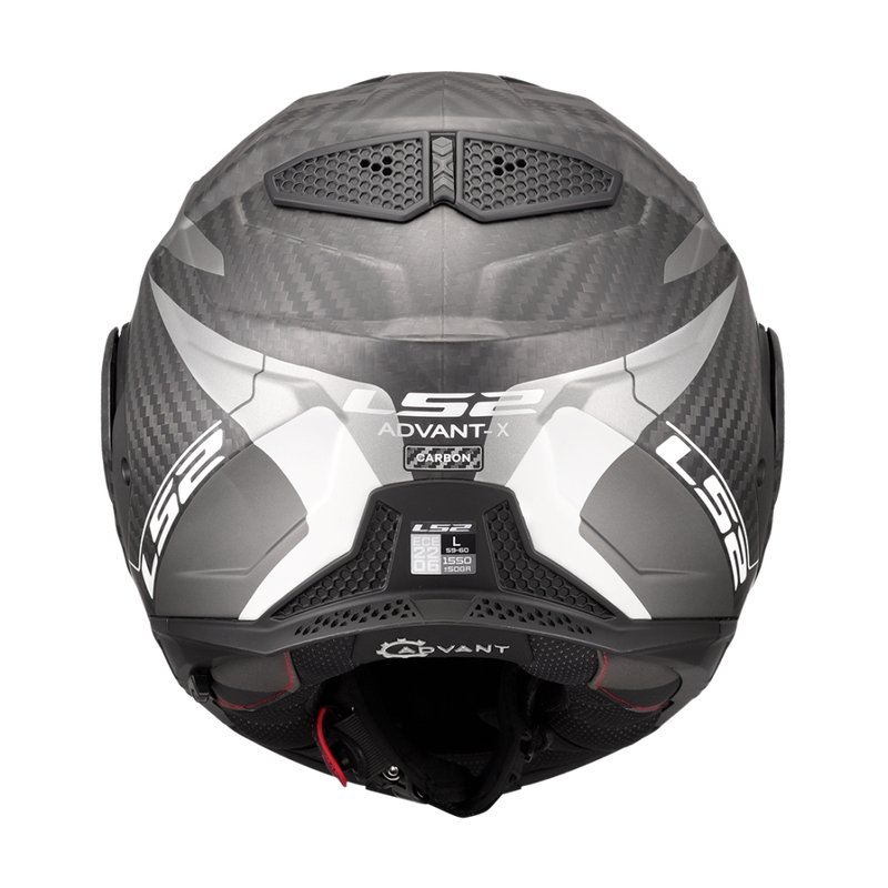 LS2 FF901 Advant X C Horizon sidabrinės ir pilkos spalvos atlenkiamas motociklininko šalmas