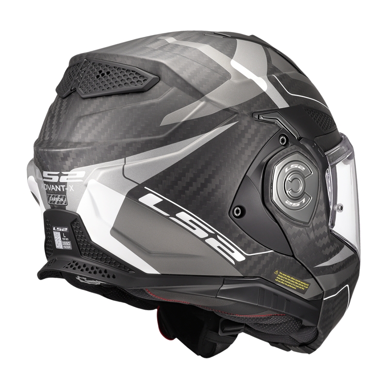 LS2 FF901 Advant X C Horizon sidabrinės ir pilkos spalvos atlenkiamas motociklininko šalmas