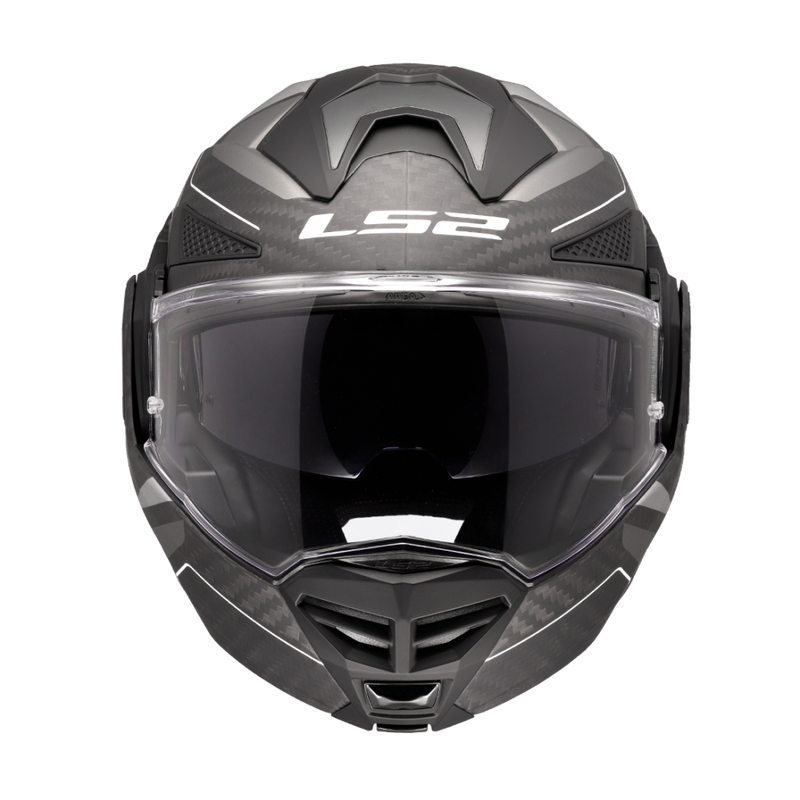 LS2 FF901 Advant X C Horizon sidabrinės ir pilkos spalvos atlenkiamas motociklininko šalmas