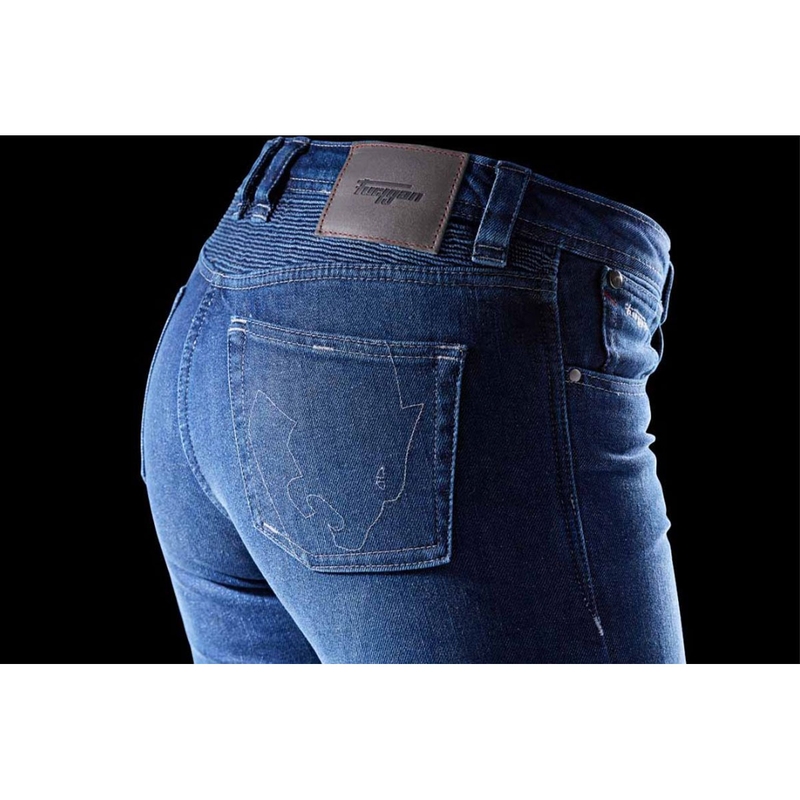 Moteriški "Furygan Purdey Evo Slim Blue" motociklininko džinsai