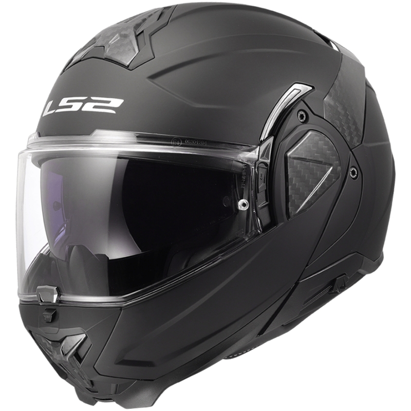 LS2 FF910 Advant II Solid Matte Black sulankstomas motociklininko šalmas