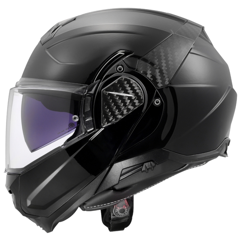 LS2 FF910 Advant II Solid Black sulankstomas motociklininko šalmas