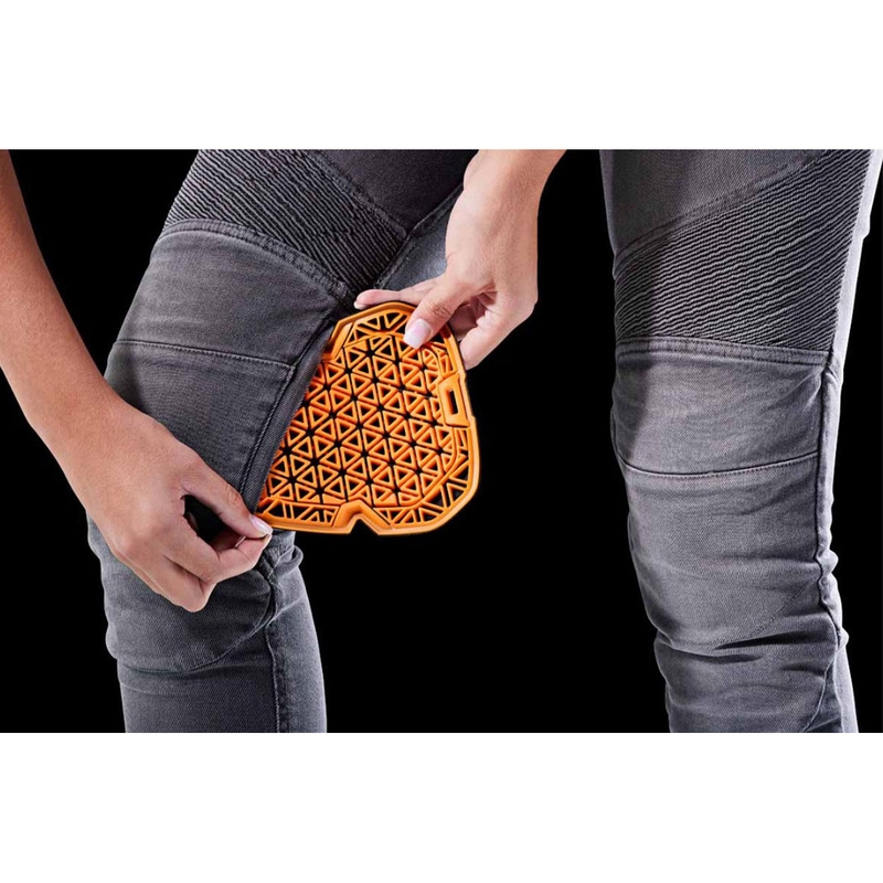 Moteriški džinsai Furygan Purdey Evo Slim Grey Motorcycle Jeans