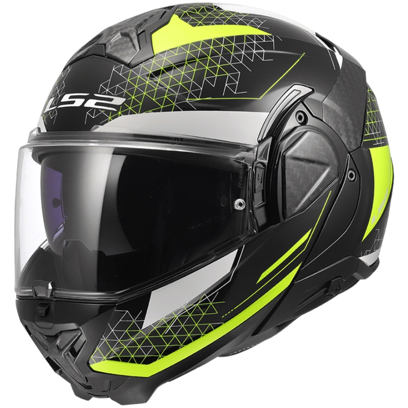 Apverčiamas motociklininko šalmas LS2 FF910 Advant II Astral fluo yellow