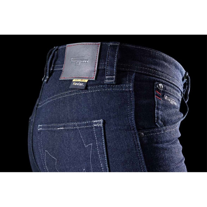 Furygan Nikita X Kevlar® Mom Fit moteriški motociklininko džinsai, tamsiai mėlyni