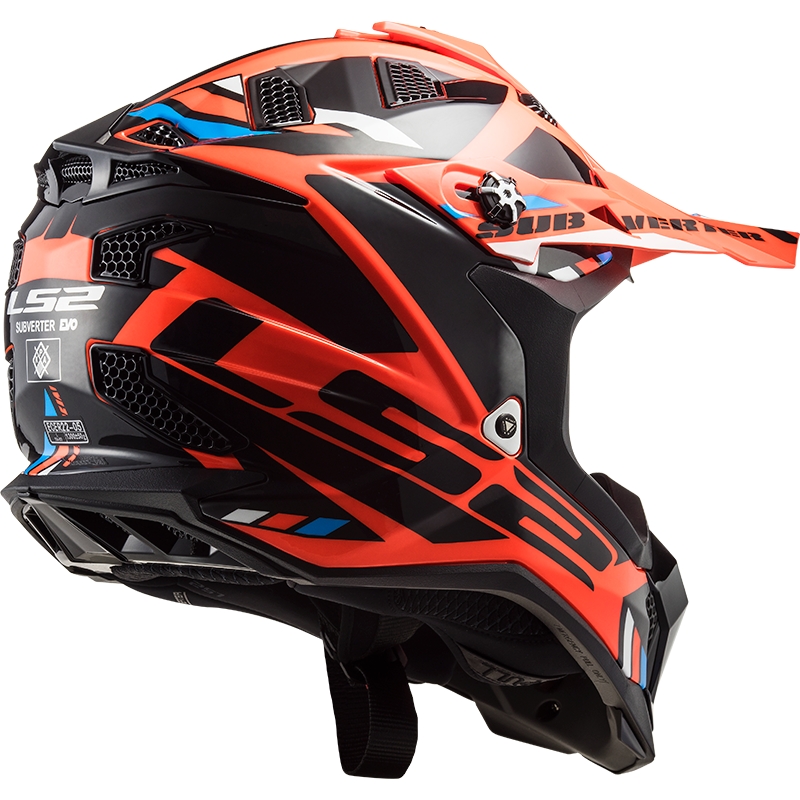 Motokroso šalmas LS2 MX700 Subverter Stomp oranžinis-juodas