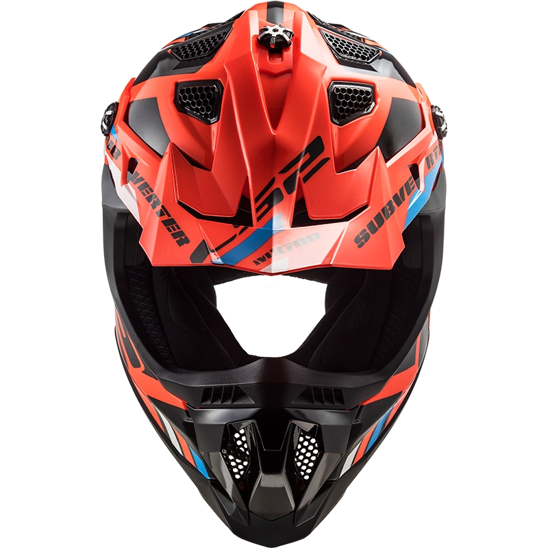 Motokroso šalmas LS2 MX700 Subverter Stomp oranžinis-juodas