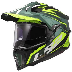Enduro motociklininko šalmas LS2 MX701 Explorer Spire žalias-fluo geltonas