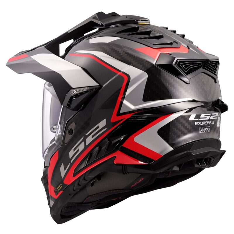 Enduro motociklininko šalmas LS2 MX701 Explorer C Frontier II raudonas