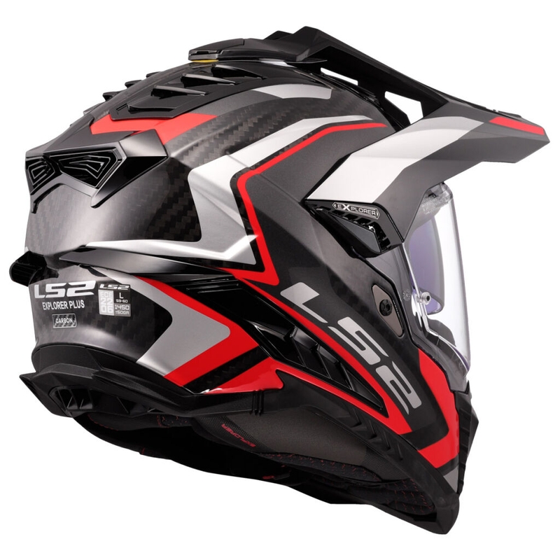 Enduro motociklininko šalmas LS2 MX701 Explorer C Frontier II raudonas