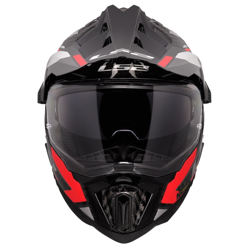 Enduro motociklininko šalmas LS2 MX701 Explorer C Frontier II raudonas