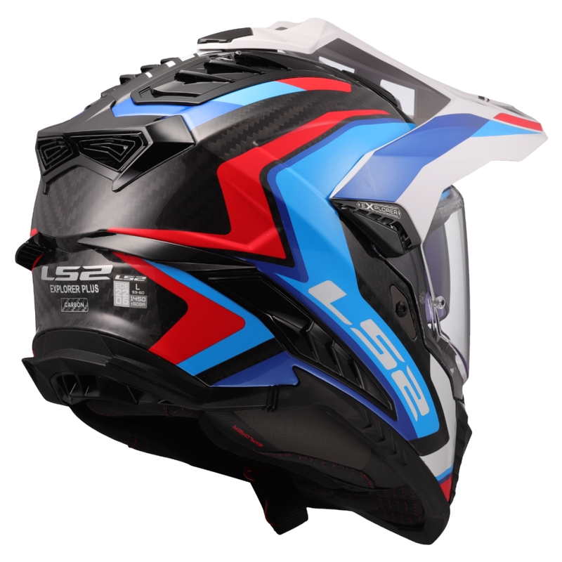 Enduro motociklo šalmas LS2 MX701 Explorer C Frontier II balta-mėlyna