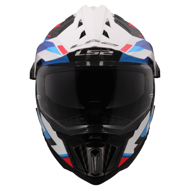 Enduro motociklo šalmas LS2 MX701 Explorer C Frontier II balta-mėlyna