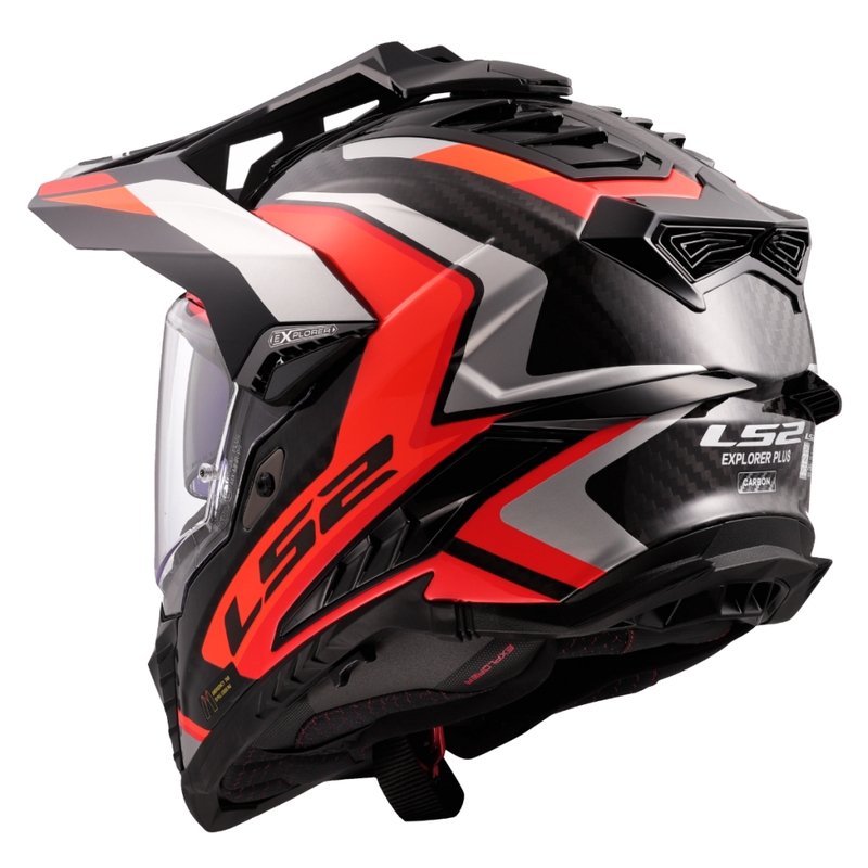 Enduro motociklininko šalmas LS2 MX701 Explorer C Frontier II oranžinis