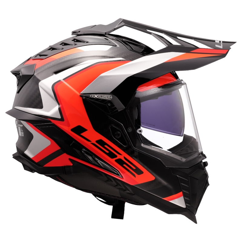 Enduro motociklininko šalmas LS2 MX701 Explorer C Frontier II oranžinis