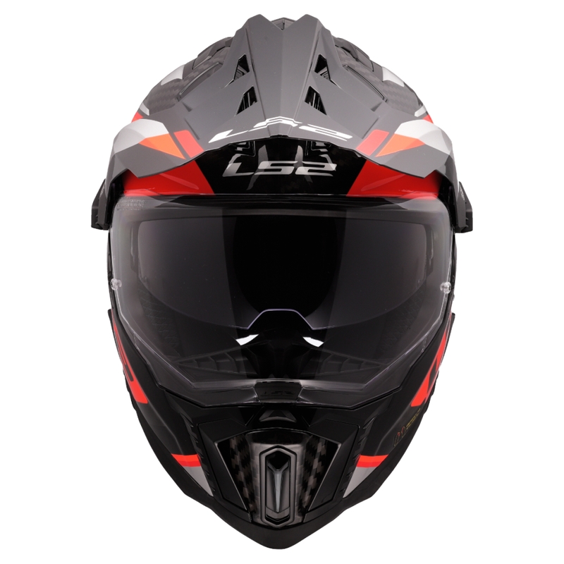 Enduro motociklininko šalmas LS2 MX701 Explorer C Frontier II oranžinis