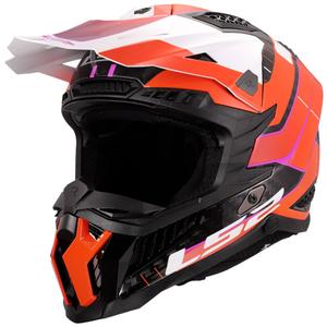 Motokroso šalmas LS2 MX703 X-Force Galuo oranžinis