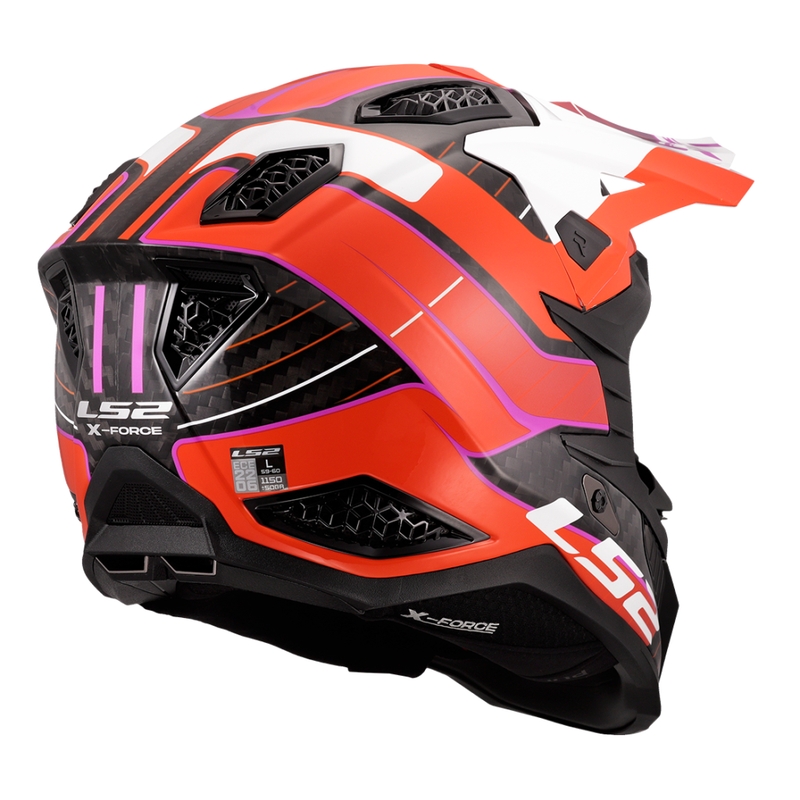 Motokroso šalmas LS2 MX703 X-Force Galuo oranžinis