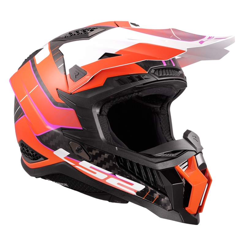 Motokroso šalmas LS2 MX703 X-Force Galuo oranžinis