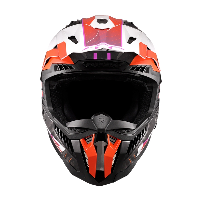 Motokroso šalmas LS2 MX703 X-Force Galuo oranžinis