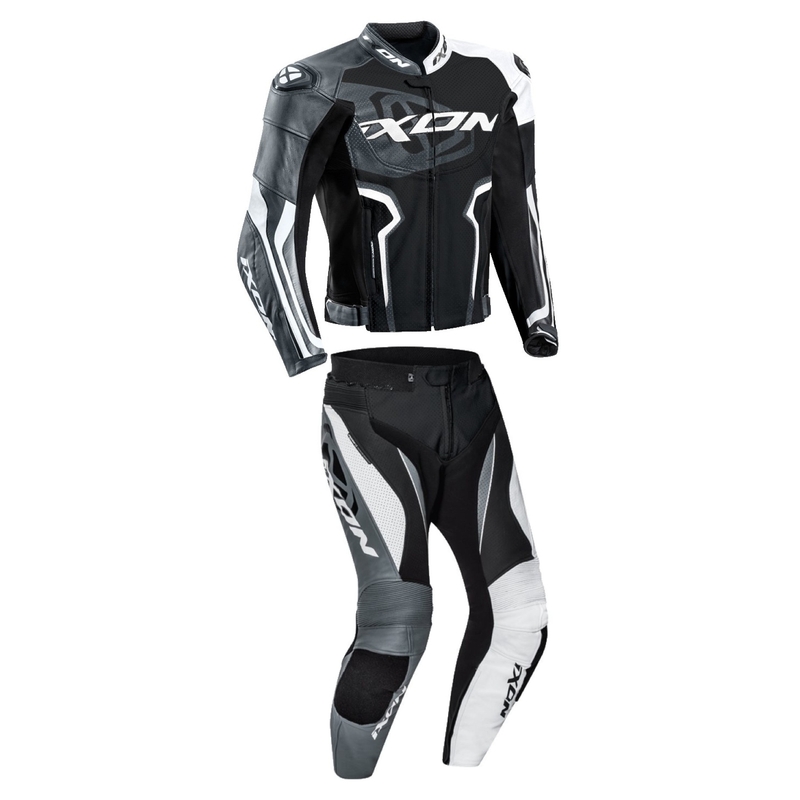 Kombinéza na motorku IXON Falcon černo-šedo-bílá