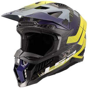 Motokroso šalmas LS2 MX703 X-Force Galuo pilka-fluo geltona