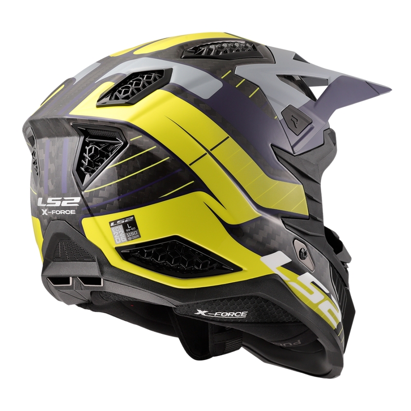 Motokroso šalmas LS2 MX703 X-Force Galuo pilka-fluo geltona
