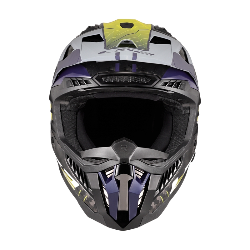 Motokroso šalmas LS2 MX703 X-Force Galuo pilka-fluo geltona
