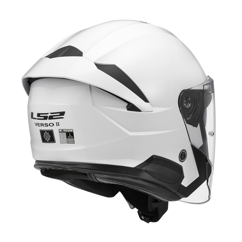 Atviras motociklininko šalmas LS2 OF618 Verso II Solid white