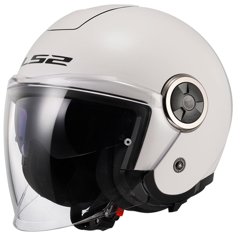 Atviras motociklininko šalmas LS2 OF620 Classy Solid White