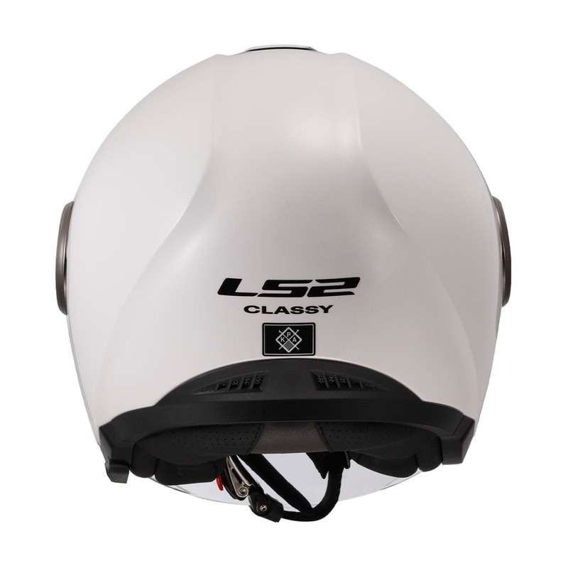 Atviras motociklininko šalmas LS2 OF620 Classy Solid White
