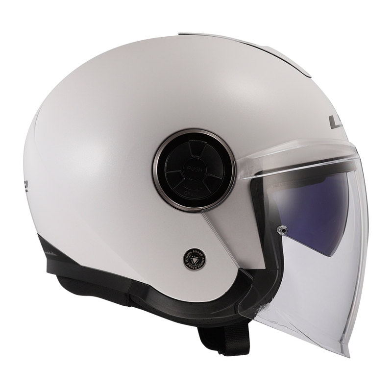 Atviras motociklininko šalmas LS2 OF620 Classy Solid White