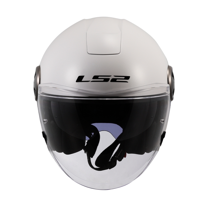 Atviras motociklininko šalmas LS2 OF620 Classy Solid White