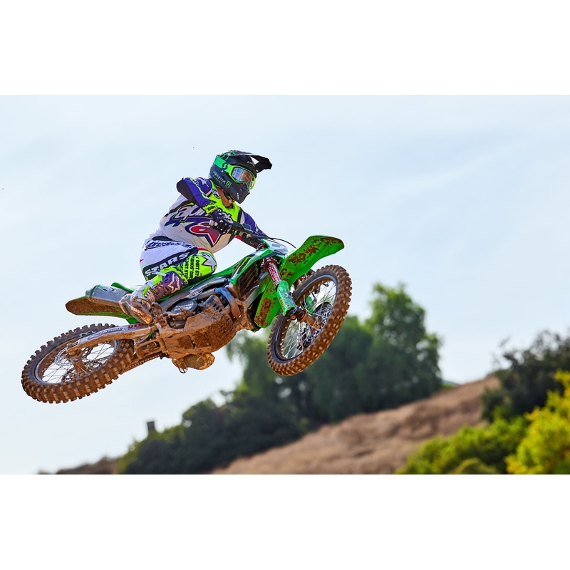 Alpinestars Supertech SX riboto leidimo "Dirt Studios" baltai-violetiniai-rožiniai-fluo geltoni motokroso marškinėliai