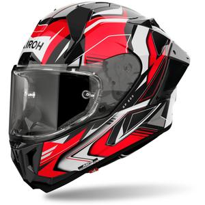 Integruotas šalmas motociklui Airoh GP800 Must raudonas