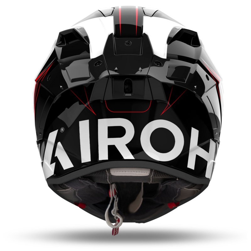 Integruotas šalmas motociklui Airoh GP800 Must raudonas