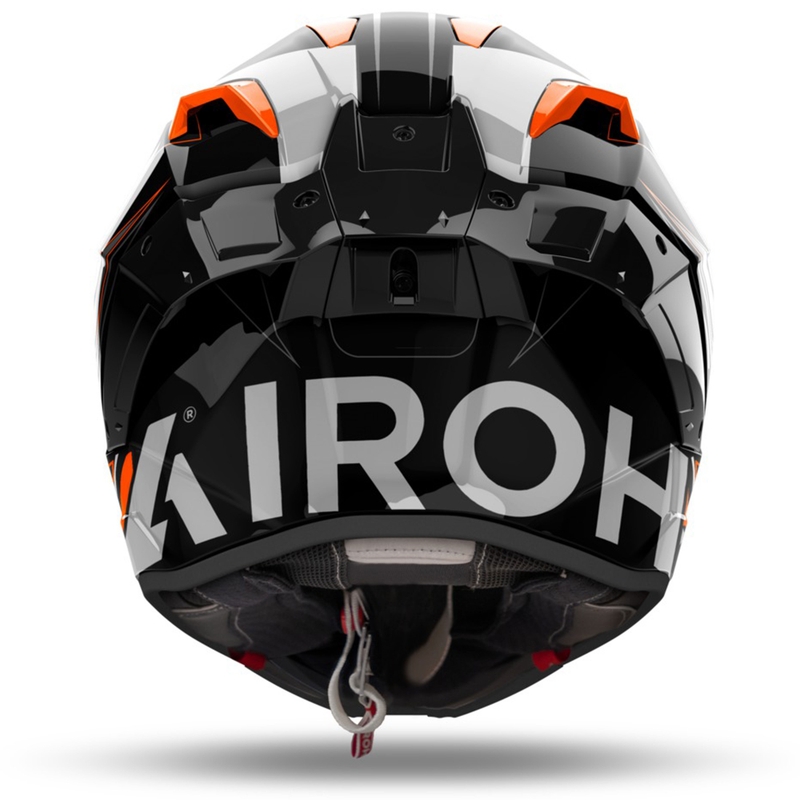 Integruotas motociklininko šalmas Airoh GP800 Must oranžinis