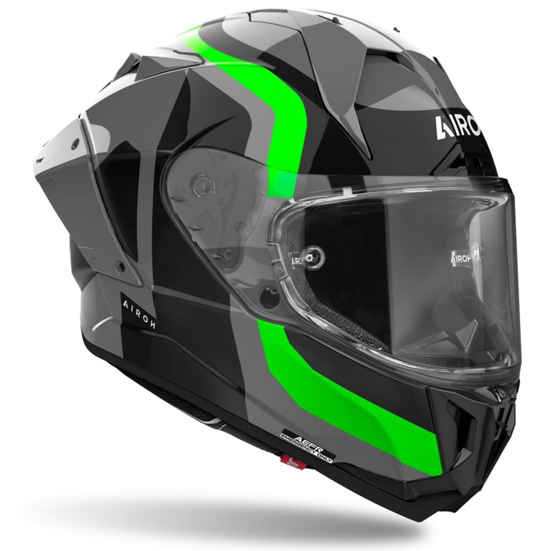 "Airoh GP800 Competition fluo green" integruotas motociklininko šalmas
