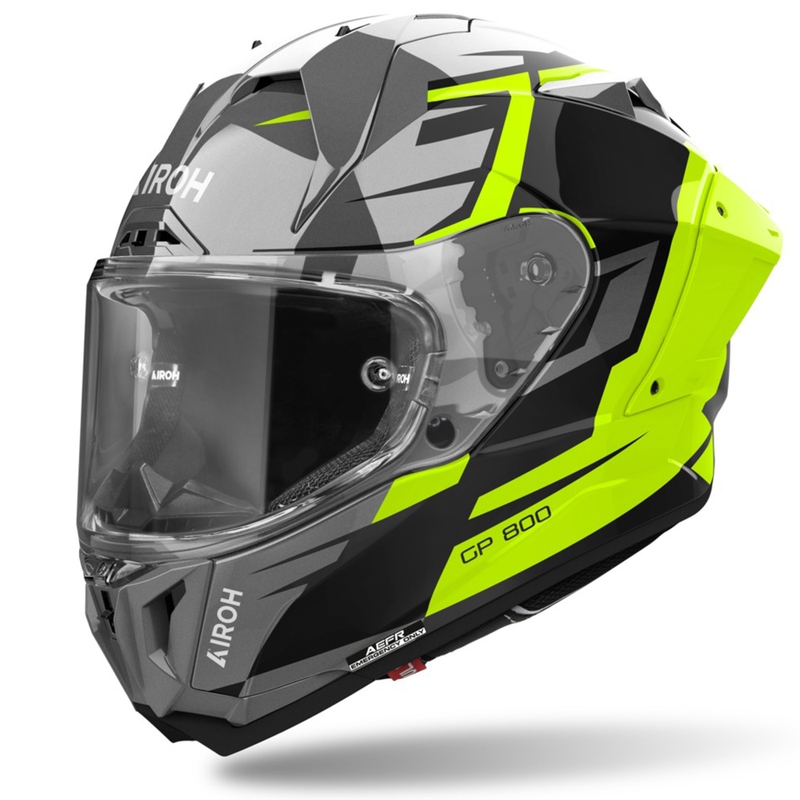 Integruotas šalmas motociklui Airoh GP800 Master geltonas