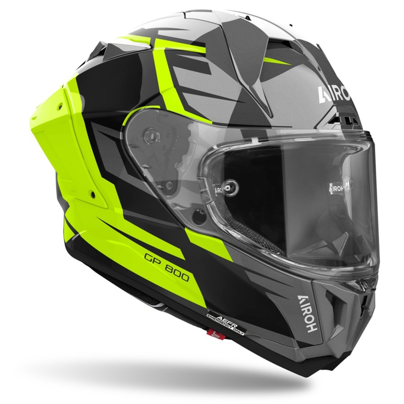 Integruotas šalmas motociklui Airoh GP800 Master geltonas