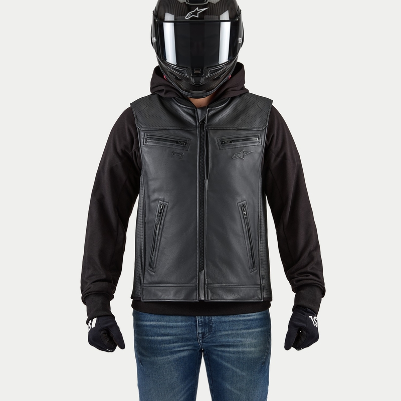 Oro pagalvių liemenė Alpinestars TECH-AIR®3 V2 LEATHER sistema juoda
