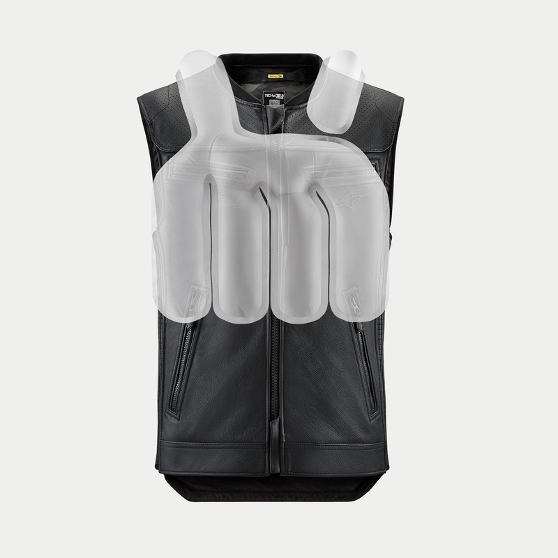 Oro pagalvių liemenė Alpinestars TECH-AIR®3 V2 LEATHER sistema juoda