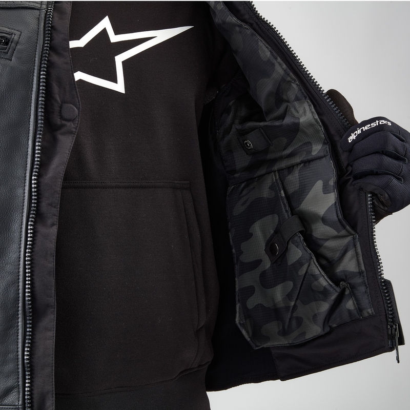 Oro pagalvių liemenė Alpinestars TECH-AIR®3 V2 LEATHER sistema juoda
