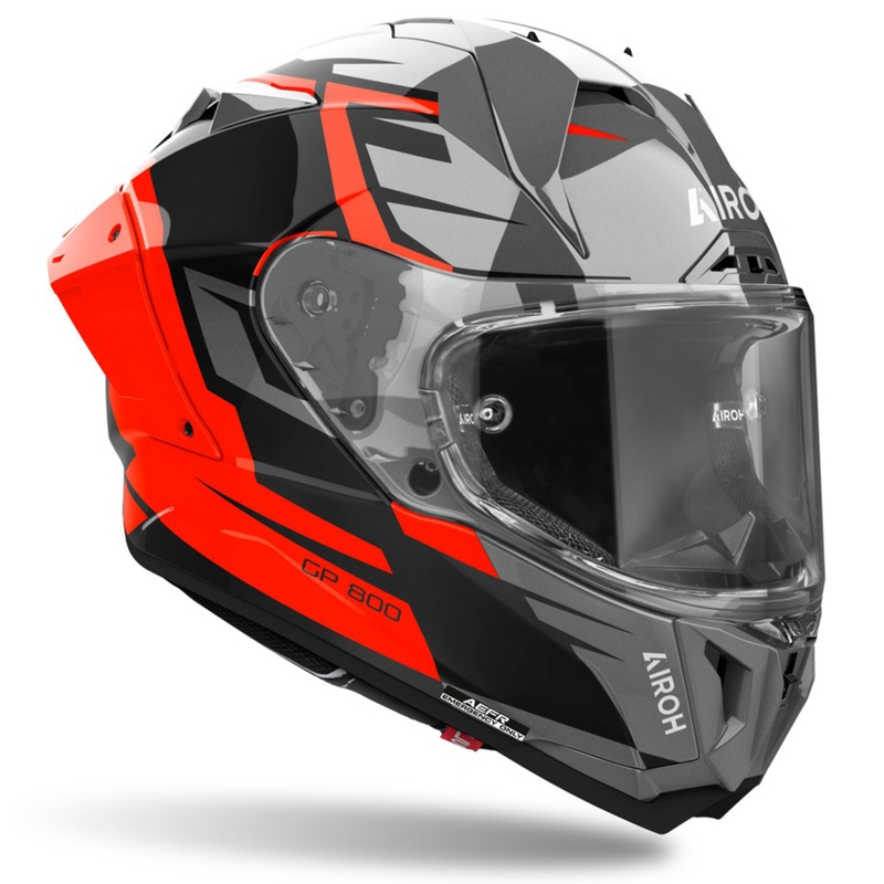 Integruotas šalmas motociklui Airoh GP800 Master oranžinis