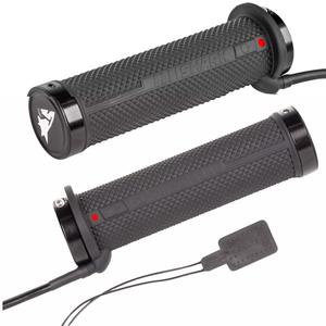 Šildomos keturračio rankenos SHARK Lock-On su integruotais valdikliais + nykščio ir sėdynės šildymas