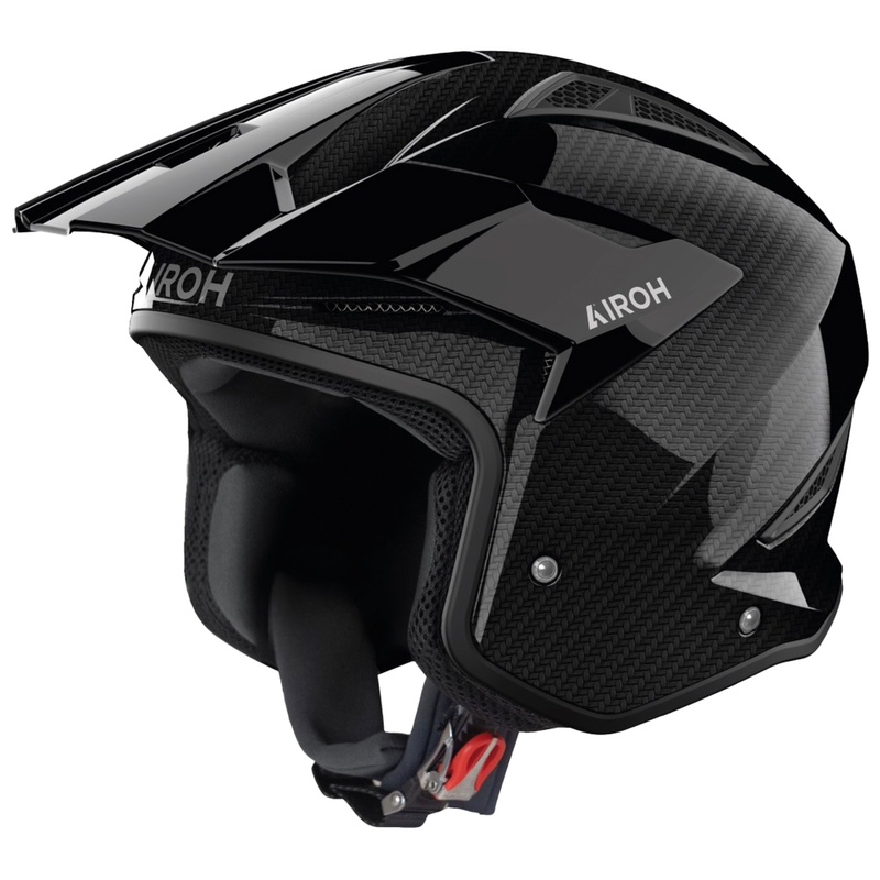 Bandomasis motociklininko šalmas "Airoh TRR 2 Carbon Black