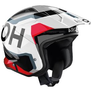 Bandomasis motociklininko šalmas "Airoh TRR 2 Jupiter" raudonas